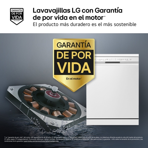 LG DF-355-FW Blanco - Lavavajillas 60CM 14 Servicios