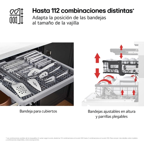 LG DF-355-FW Blanco - Lavavajillas 60CM 14 Servicios
