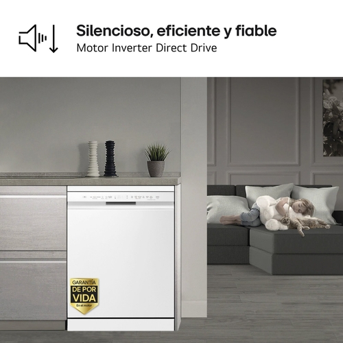 LG DF-355-FW Blanco - Lavavajillas 60CM 14 Servicios