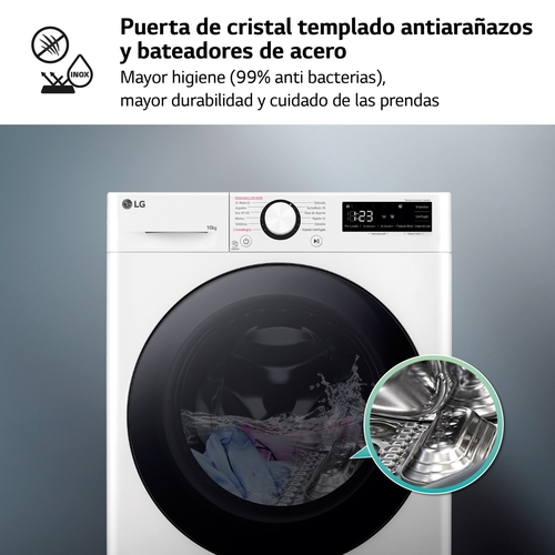 LG F4-WR6010AGW Blanco - Lavadora Carga Frontal 10KG 1400RPM