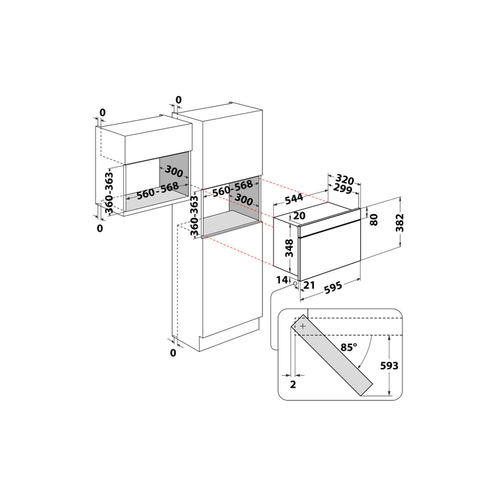 WHIRLPOOL AMW-442-IX INOX - Microondas 750W 22L