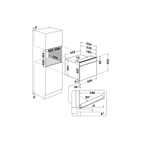 WHIRLPOOL AMW 509-IX Negro - Microondas 40L