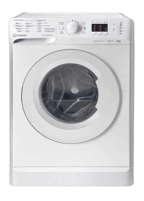 INDESIT MTWSA 61294 W SPT Blanco - Lavadora Carga Frontal 6KG 1200 RPM