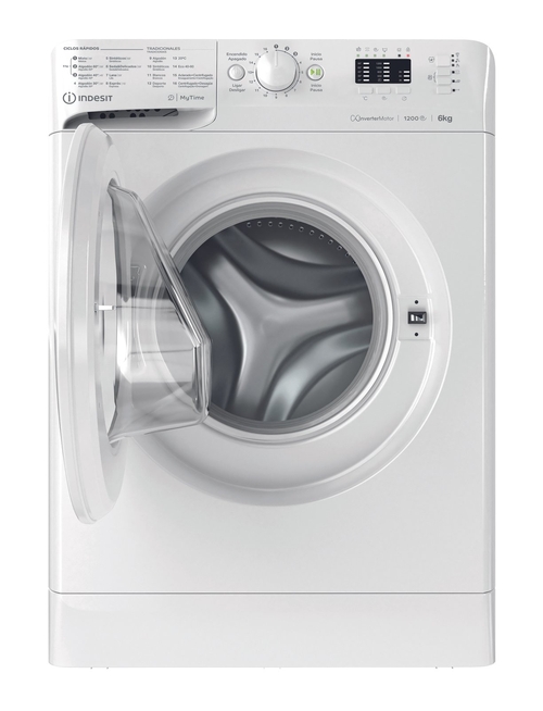 INDESIT MTWSA 61294 W SPT Blanco - Lavadora Carga Frontal 6KG 1200 RPM