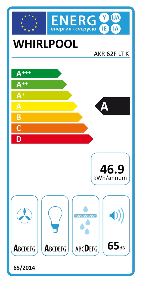 WHIRLPOOL AKR-62F-LT-K Negro - Campana Decorativa 60CM