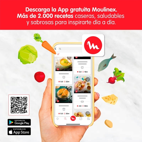 MOULINEX LM-430110 Blanco - Batidora de Vaso 800W