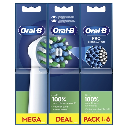 ORAL B EB50-6 X 6 UDES. CROSS ACTION - Accesorio Recambio Cepillo Dental