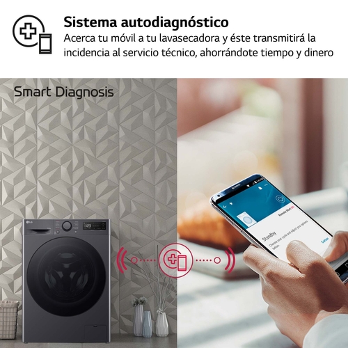 LG F4-DR6010AGM INOX - Lavadora Secadora 10KG / 6KG 1400RPM