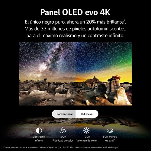 LG OLED 55C34LA EVO Negro - TV 55" 4K UHD SMART TV