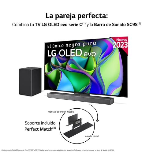 LG OLED 55C34LA EVO Negro - TV 55" 4K UHD SMART TV