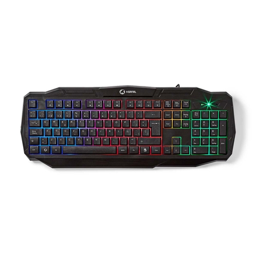 Nedis Teclado + Auriculares + Ratón + Alfombrilla Azul-Negro - Pack Gaming 4 en 1