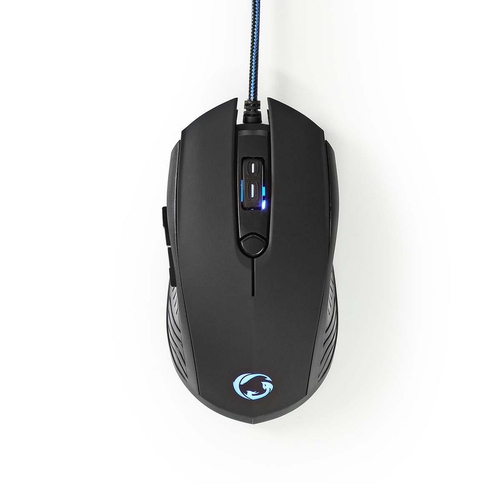 Nedis Teclado + Auriculares + Ratón + Alfombrilla Azul-Negro - Pack Gaming 4 en 1