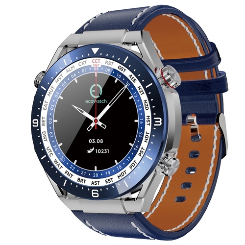 EcoWatch EW-01 Plata Azul - Smartwatch 1.52" Bluetooth