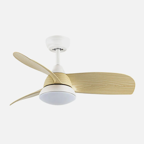 Abrila ATOMO Blanco/Haya - Ventilador de Techo Aspas Normales 24 W E
