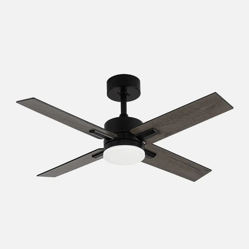 ABRILA TALCO Negro/Negro-Negro/Gris - Ventilador de Techo Aspas Normales 20 W E
