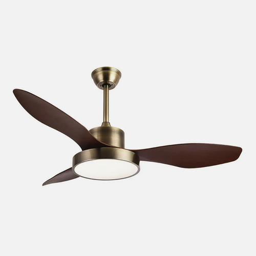 ABRILA Hayate Cuero / Roble - Ventilador de Techo Aspas Normales 48 W F