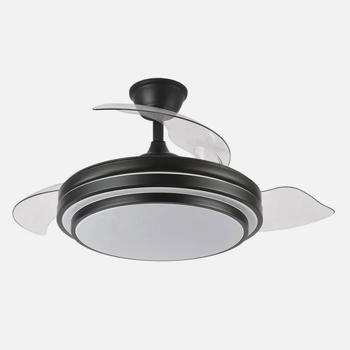 ABRILA IBE Negro - Ventilador de Techo Aspas Retráctiles 72 W F