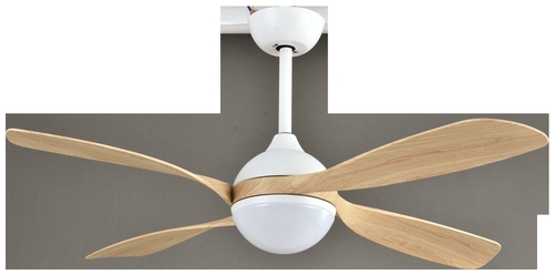 ABRILA LIVORNO Blanco/Haya - Ventilador de Techo Aspas Normales 30 W F