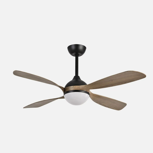 ABRILA LIVORNO Negro/Roble - Ventilador de Techo Aspas Normales 30 W F