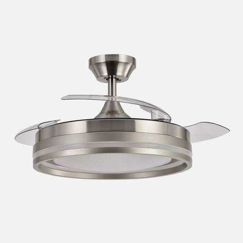 ABRILA CERRATO Níquel - Ventilador de Techo Aspas Retráctiles 59W