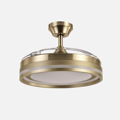 ABRILA CERRATO Cuero - Ventilador de Techo Aspas Retráctiles 59W