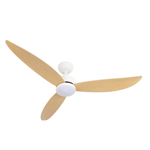 ABRILA GENIL Blanco/Haya - Ventilador de Techo Aspas Normales 24 W F