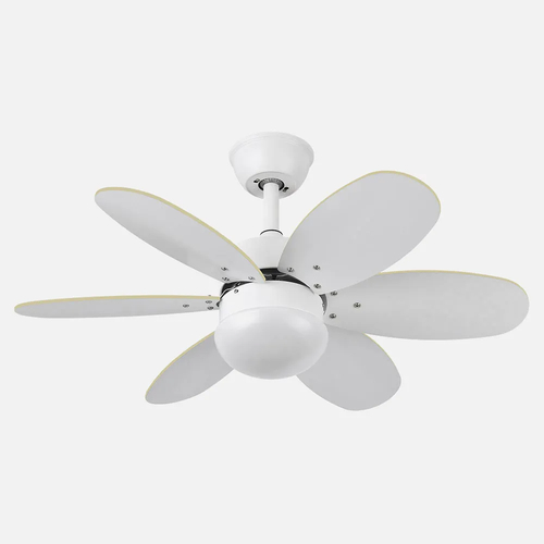 ABRILA ALVES Blanco/Pastel-Blanco/Intenso - Ventilador de Techo Aspas Normales 220-240 V
