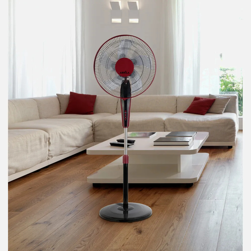 ABRILA BORLON Burdeos/Negro - Ventilador de Pie 220-240 V