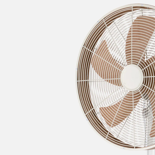 ABRILA ALCAÑIZ Blanco/Haya - Ventilador de Pie 220-240 V