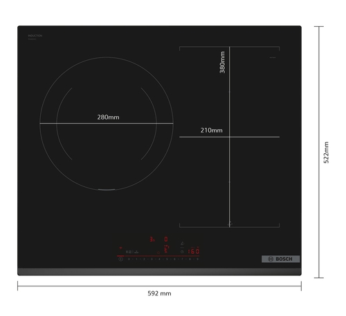 BOSCH PVJ-631-HC1E Negro - Vitrocerámica de Inducción 60CM