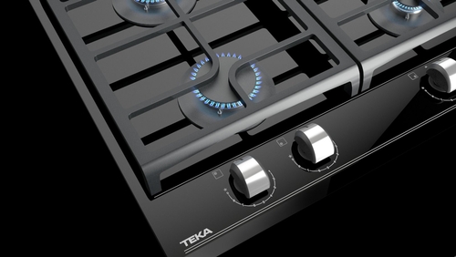 TEKA GZC 64300 XBN - Placa de Gas 60CM Gas Natural Negro