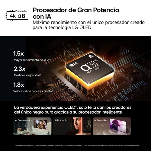 LG OLED55B46LA Negro - TV 55" 4K Smart TV