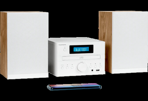 THOMSON MIC-121-BT Blanco-Madera - Microcadena 50W