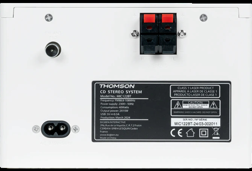 THOMSON MIC-121-BT Blanco-Madera - Microcadena 50W