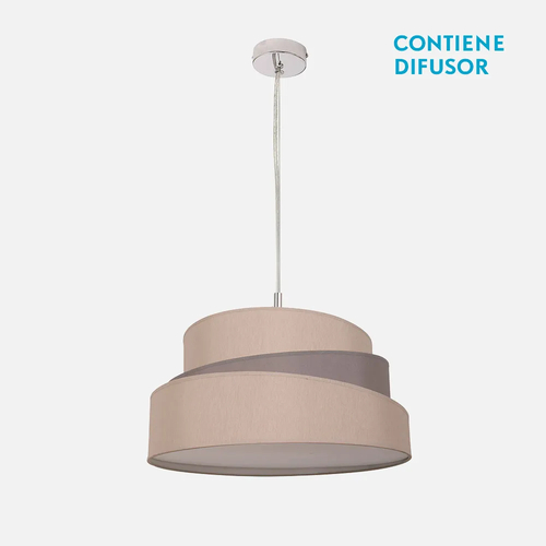 Abrila COLONIA Gris/Topo - Colgante Moderno 3xE27 40 cm