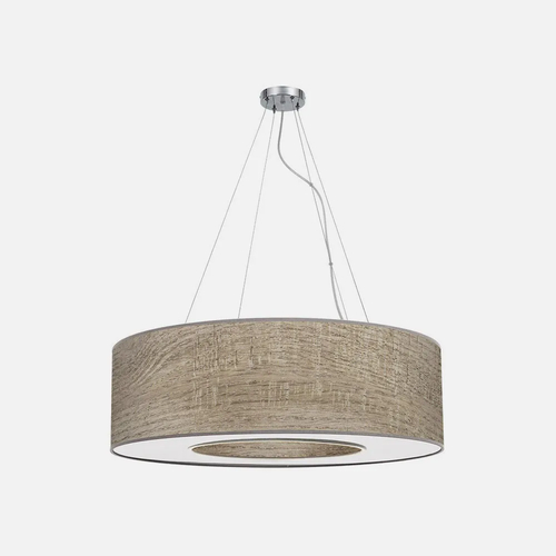 Abrila HAITI Cromo/Madera Gris - Colgante Moderno 4xE27 65 cm