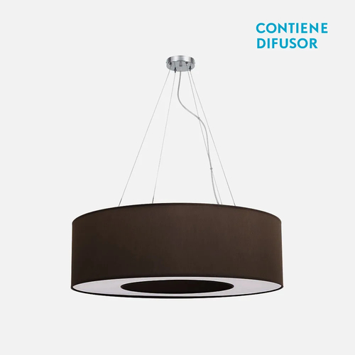 Abrila HAITI Marrón / Cromo - Colgante Moderno 4xE27 65 cm