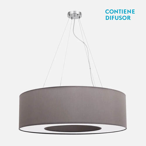 Abrila HAITI Cromo/Topo - Colgante Moderno 4xE27 80 cm