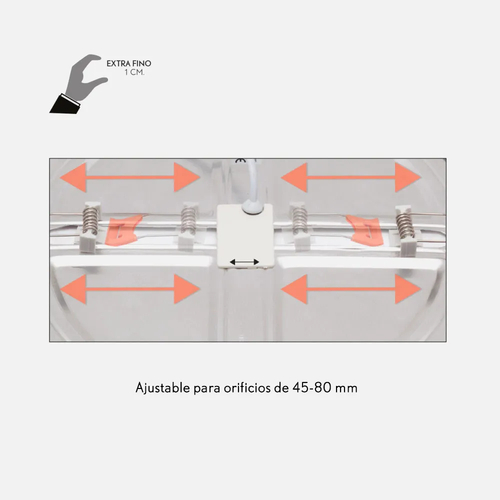 Abrila PROVIDENCIA Cromo - Downlight Empotrado 8 W 4000K