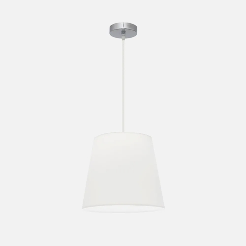 Abrila Maldívas Cromo / Blanco - Colgante Clásico 1xE27 35 cm