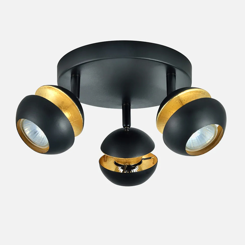 Abrila Beethoven Negro / Oro - Foco Moderno 14x22x22 Cm