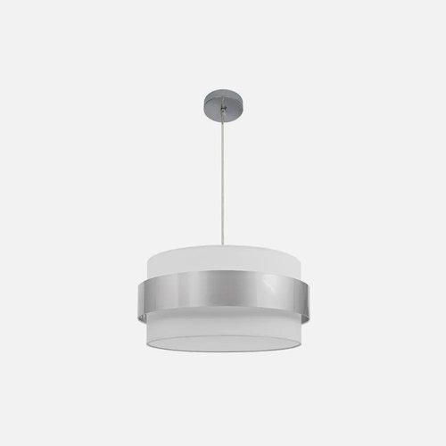 Abrila BREMEN Cromo/Blanca-Plata - Colgante Moderno 3xE27 40 cm