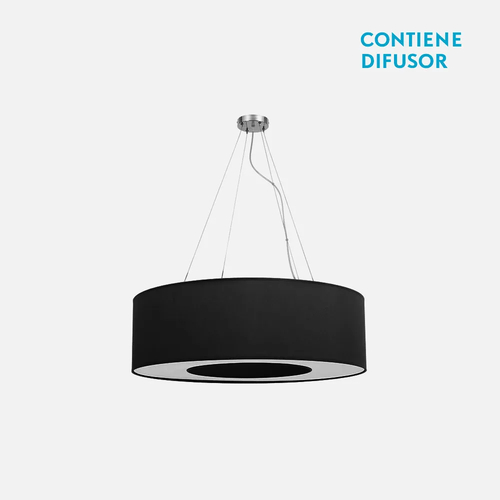 Abrila HAITI Cromo / Negro - Colgante Moderno 4xE27 50 cm