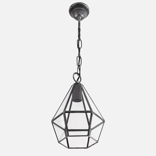 ABRILA ECIJA Plata - Lámpara Colgante 1xE27 20 cm
