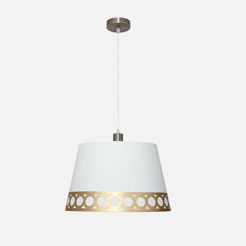 Abrila Dalia Blanco / Oro - Colgante Clásico 1xE27 40 cm