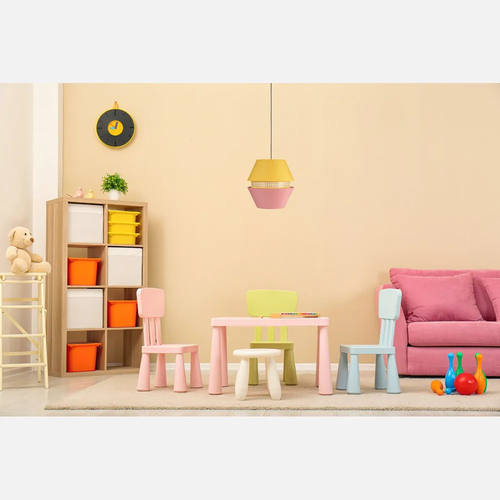 Abrila Trajano Rosa / Amarillo - Colgante Moderno 1xE27 35 cm