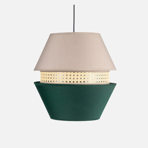 Abrila Trajano Verde / Beige - Colgante Moderno 1xE27 35 cm