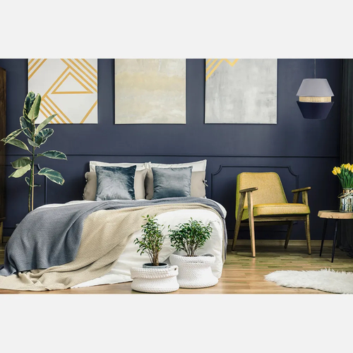 Abrila Trajano Azul / Gris - Colgante Moderno 1xE27 35 cm