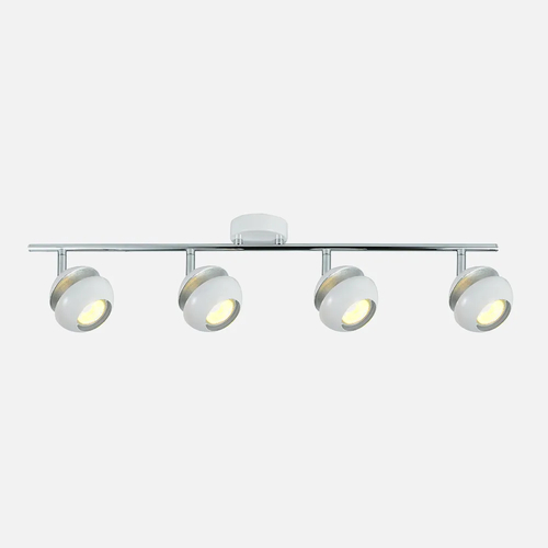 Abrila Beethoven Blanco / Plata - Foco Moderno 4xGU10