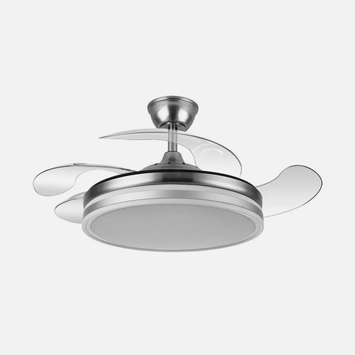 Abrila Bayomo Níquel - Ventilador de Techo Aspas Retráctiles 72 W A+